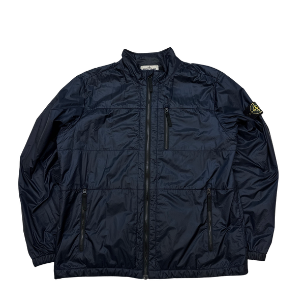 Stone Island 2012 Navy Micro Rip Stop 7 Den/Quilted Bomber Jacket - XXL