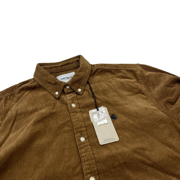 Carhartt WIP Brown Corduroy Buttoned Overshirt - Large