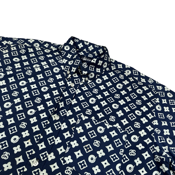 Stussy LV Monogram Record Buttoned Shirt - Large
