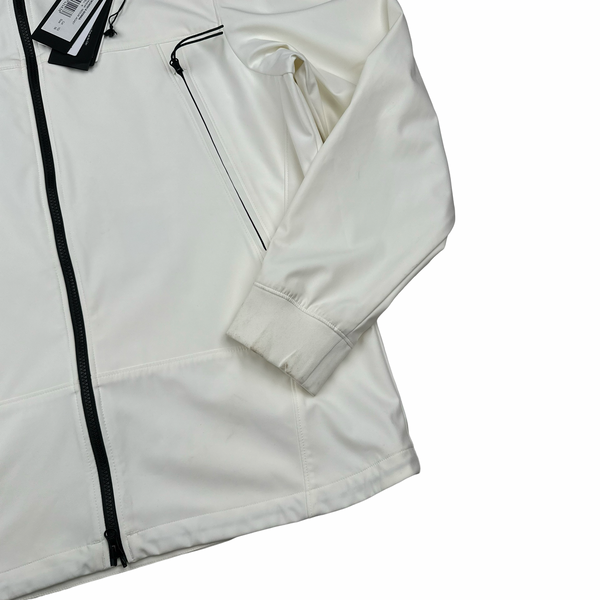 CP Company White Soft Shell Goggle Jacket - XXL