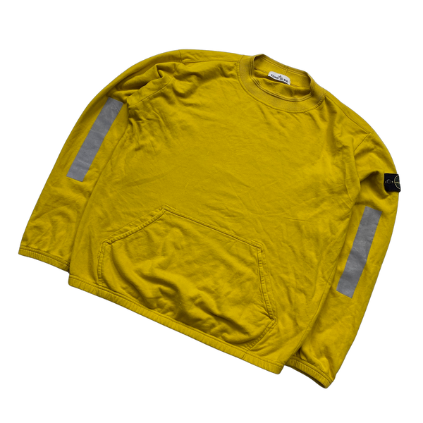 Stone Island 2018 Yellow Reflective Sweatshirt - Large