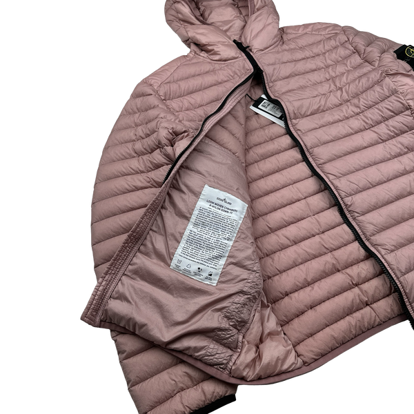 Stone Island 2022 Pink Loom Woven R Nylon Down TC Puffer - Large