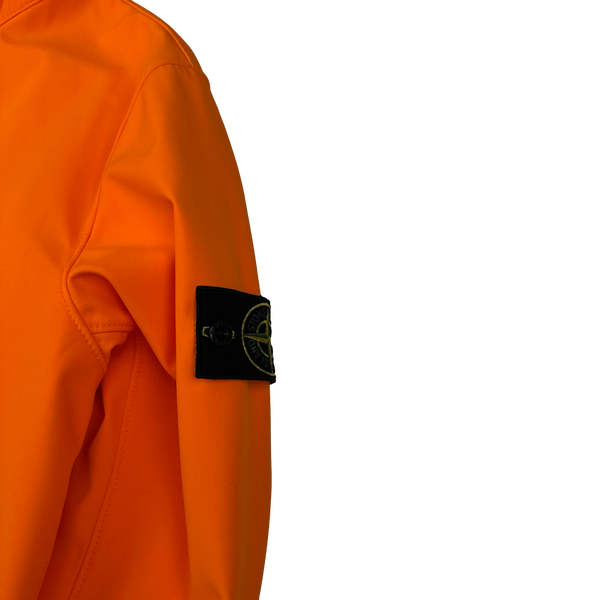 Stone Island 2019 Neon Orange Light Soft Shell R Jacket - XL