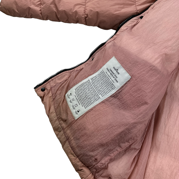 Stone Island 2016 Pink Crinkle Reps Down Puffer Jacket - 3XL