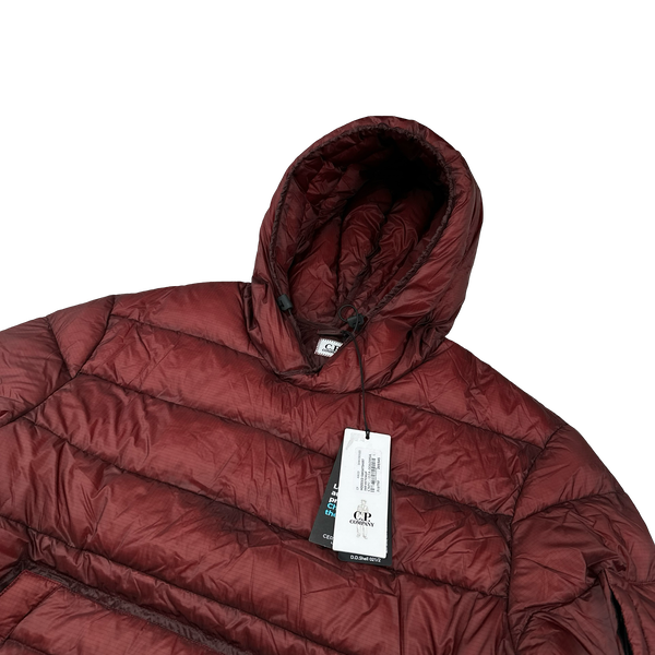 CP Company Red DD Shell Hooded Pullover Puffer Smock - Large