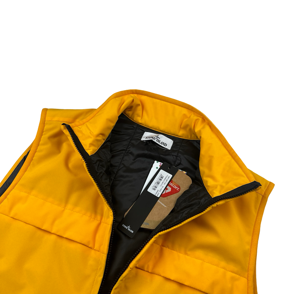 Stone Island 2022 Yellow e-Dye Soft Shell Gilet - Medium - Large