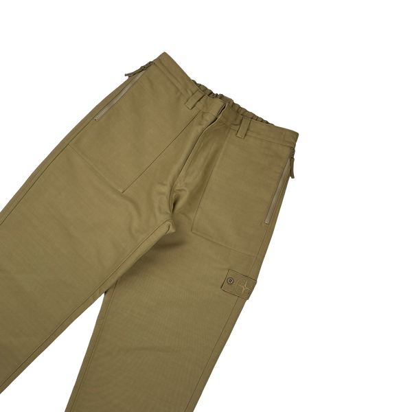 Stone Island 2023 Tan Ghost Piece Cotton Trousers - 32"