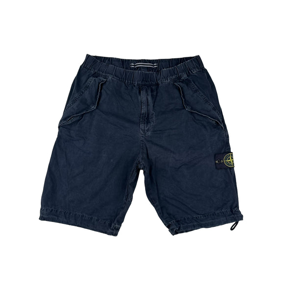 Stone Island 2018 Blue Cotton Shorts - Small