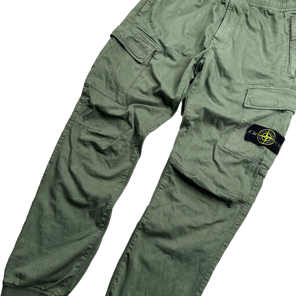 Stone Island 2021 Green RE T Cargo Trousers - Medium