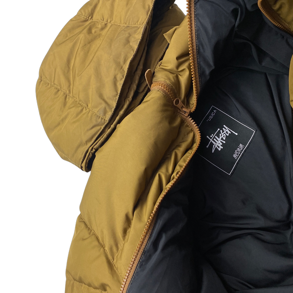 Stussy Brown Multipocket Puffer Jacket - Medium