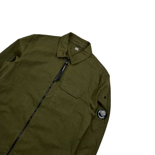 CP Company Khaki Cotton Overshirt - Small