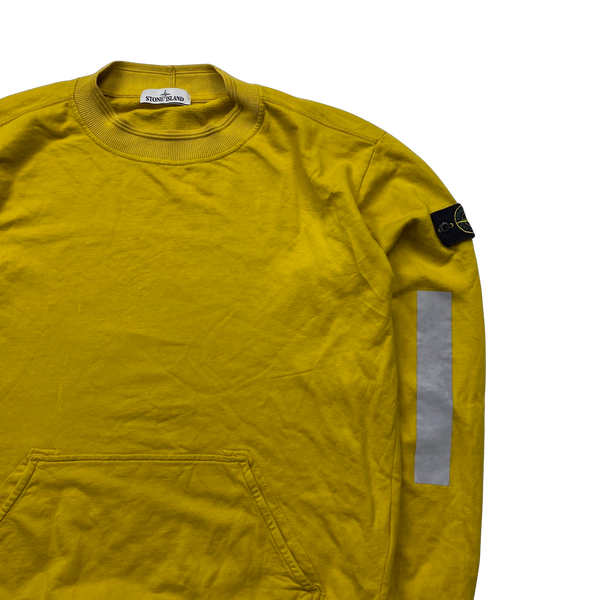 Stone Island 2018 Yellow Reflective Sweatshirt - Large