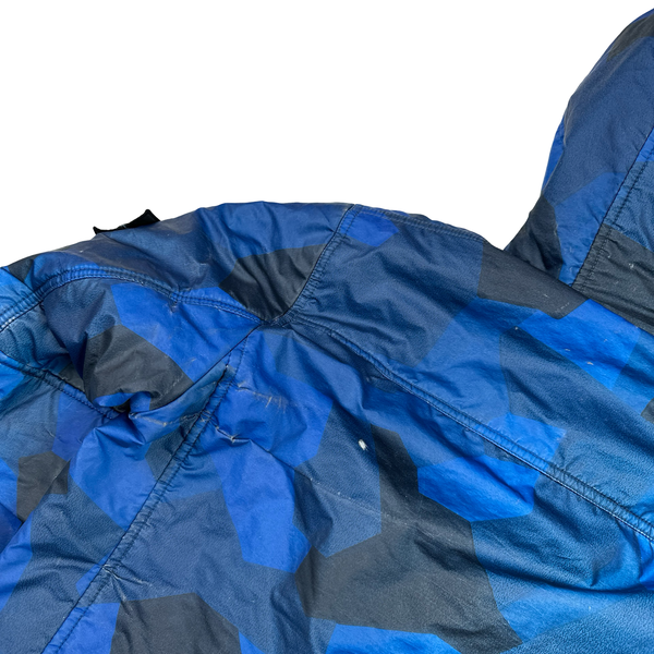 Stone Island 2012 Blue Fleece Lined 30th Anni Camo Reflective Jacket - Large