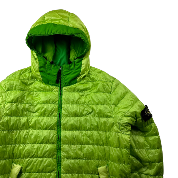 Stone Island 2016 Green Garment Dyed Puffer Jacket - XXL