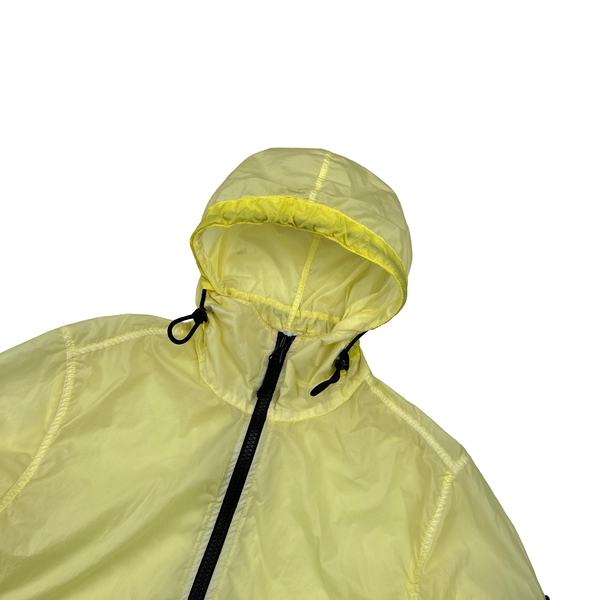Stone Island Yellow Lamy Flock Hooded Jacket - Small