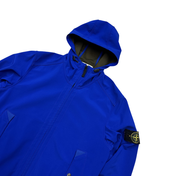 Stone Island Royal Blue Light Soft Shell R Jacket - Medium