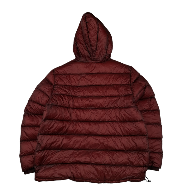 CP Company Red DD Shell Hooded Pullover Puffer Smock - Large