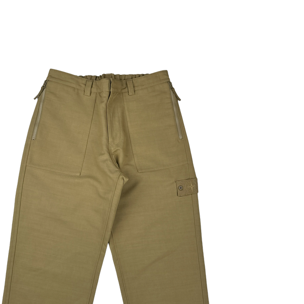 Stone Island 2023 Tan Ghost Piece Cotton Trousers - 32"