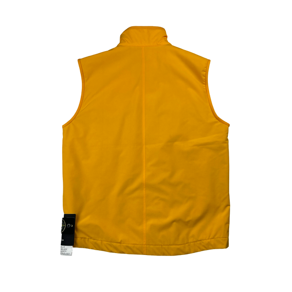 Stone Island 2022 Yellow e-Dye Soft Shell Gilet - Medium - Large