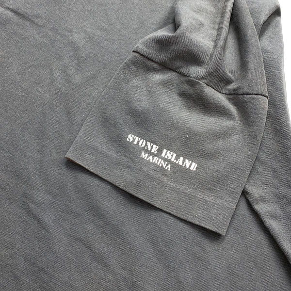 Stone Island Grey 90s Reflective Marina T Shirt - Small