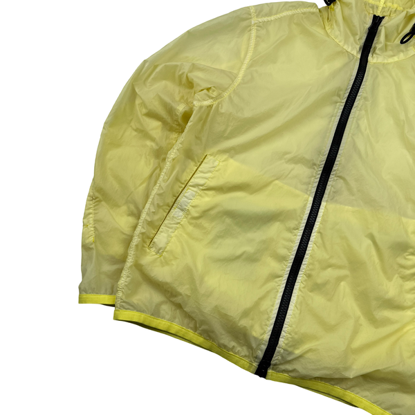 Stone Island Yellow Lamy Flock Hooded Jacket - Small