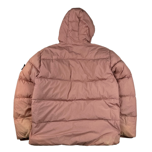 Stone Island 2016 Pink Crinkle Reps Down Puffer Jacket - 3XL