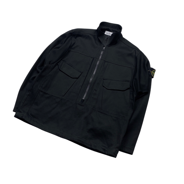 Stone Island 2021 Black Smock Overshirt Jacket - Medium