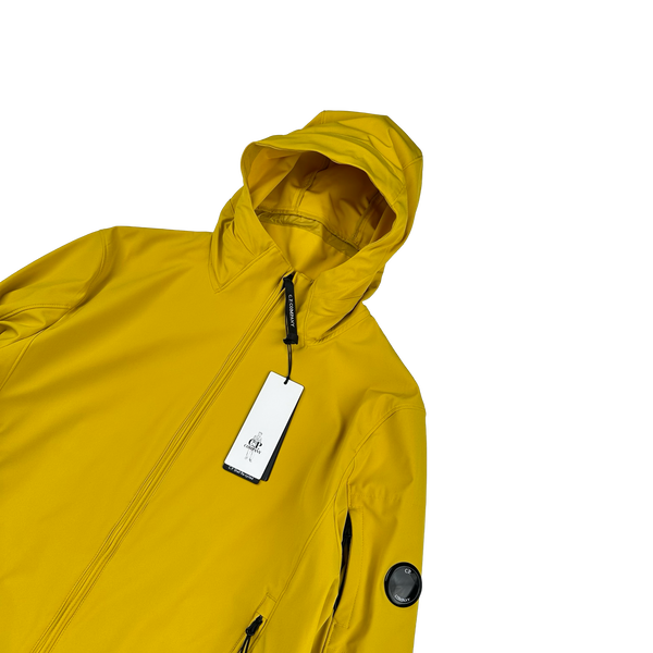 CP Company Yellow Soft Shell R Hooded Jacket - Large