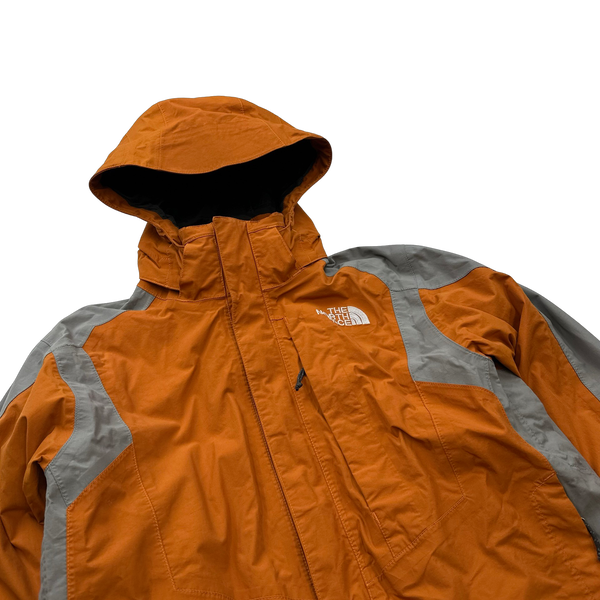 North Face 3 In 1 Orange Dual Layer Hyvent Jacket - Small