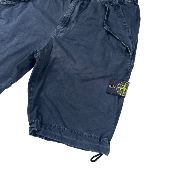 Stone Island 2018 Blue Cotton Shorts - Small