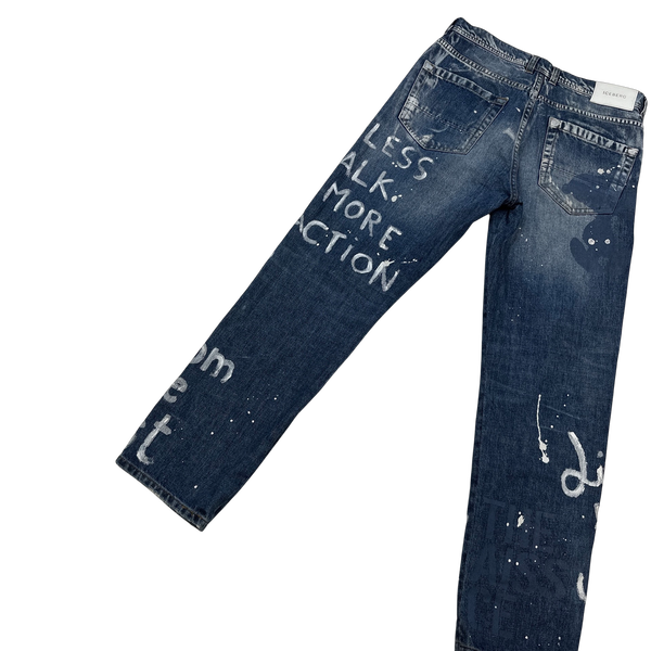 ICEBERG Hand Painted Shanghai Denim Jeans - 29"