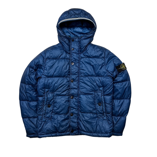 Stone Island 2013 Blue Garment Dyed Puffer Jacket - Medium