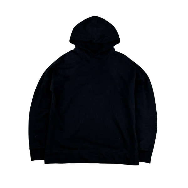 Ten C Black Cotton Hoodie - Large