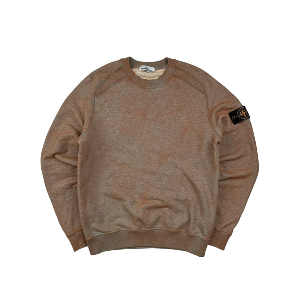 Stone Island 2020 Orange Dust Treatment Crewneck Small Mat s Island