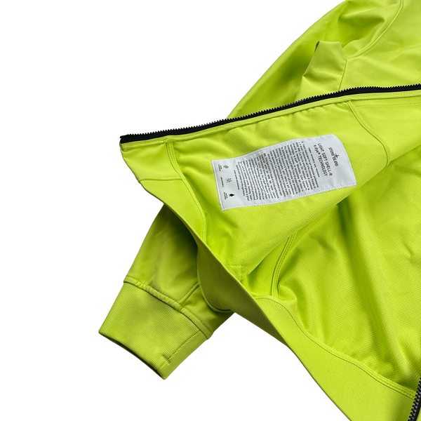 Stone Island 2022 Lime Soft Shell R E Dye Tech Jacket - Medium