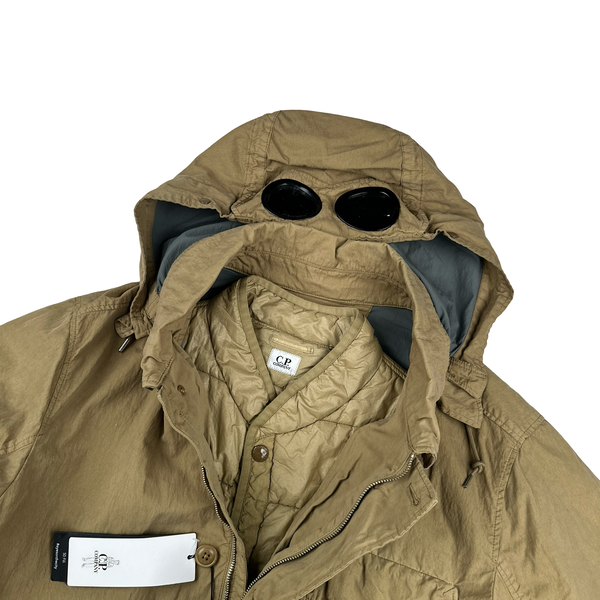 CP Company 50 Fili Down Filled Brown Goggle Jacket - XL – Mat's Island