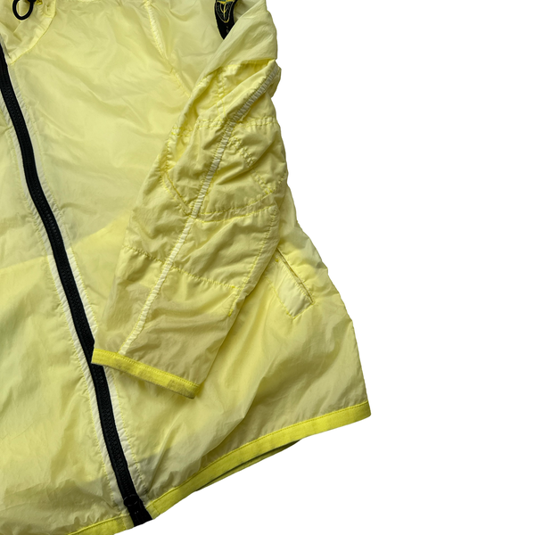 Stone Island Yellow Lamy Flock Hooded Jacket - Small