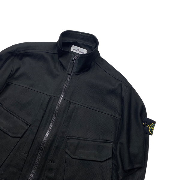 Stone Island 2021 Black Smock Overshirt Jacket - Medium