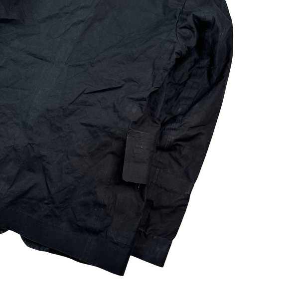 Stone Island 2007 Black Cotton Ventile Buttoned Blazer Jacket - Small