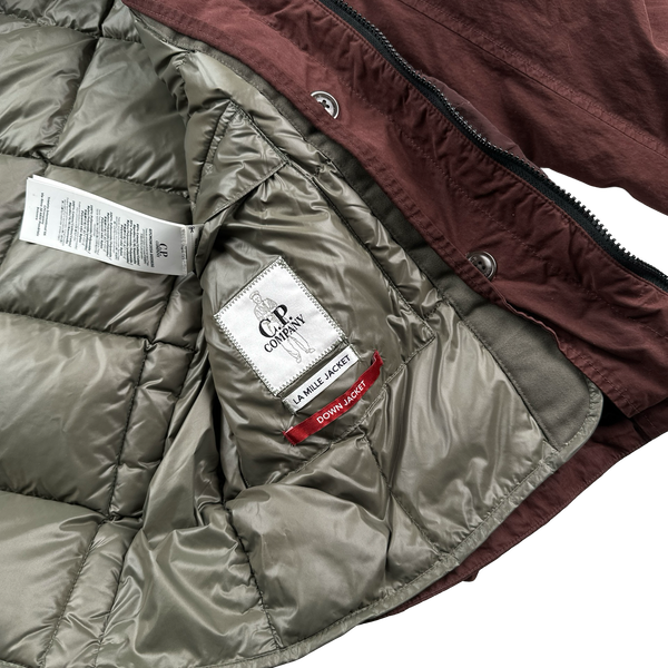 CP Company Burgundy 50 Gum Down Liner La Mille Jacket - Small