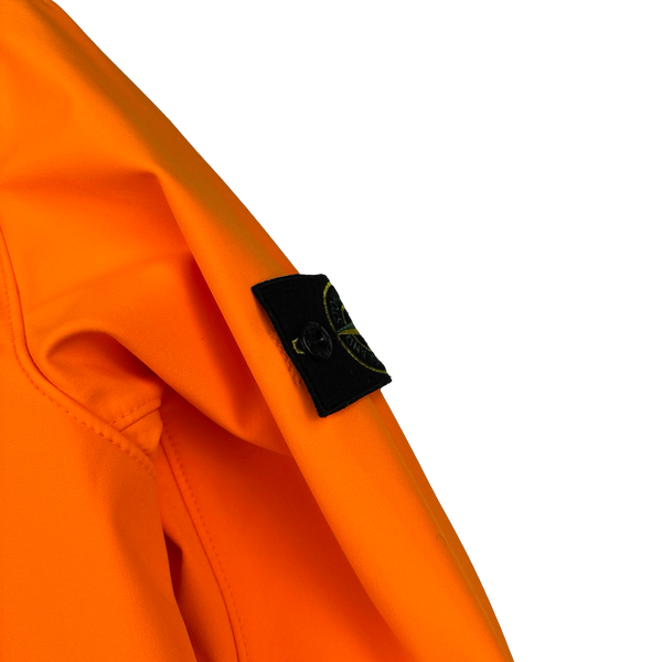 Stone Island 2019 Neon Orange Light Soft Shell R Jacket - XL