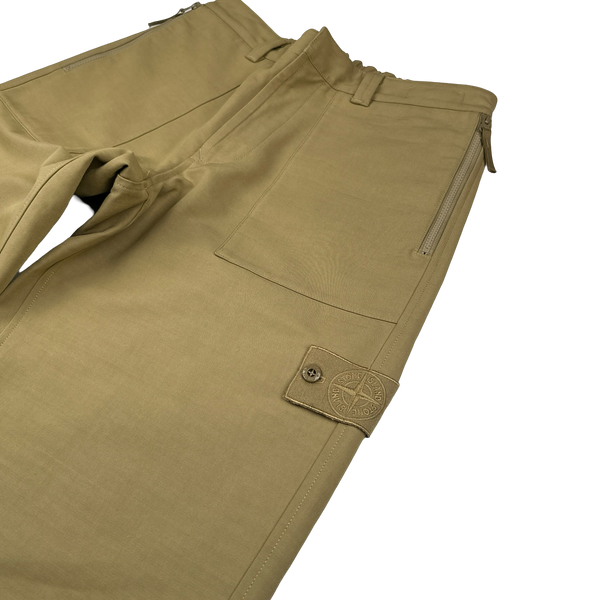 Stone Island 2023 Tan Ghost Piece Cotton Trousers - 32"