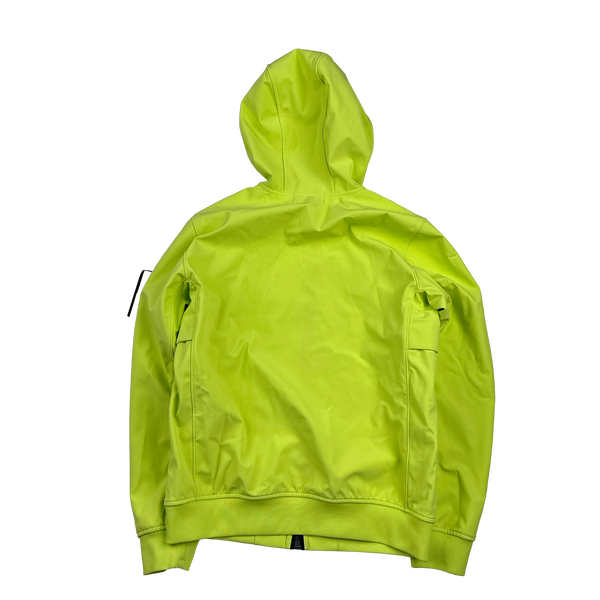 Stone Island 2022 Lime Soft Shell R E Dye Tech Jacket - Medium