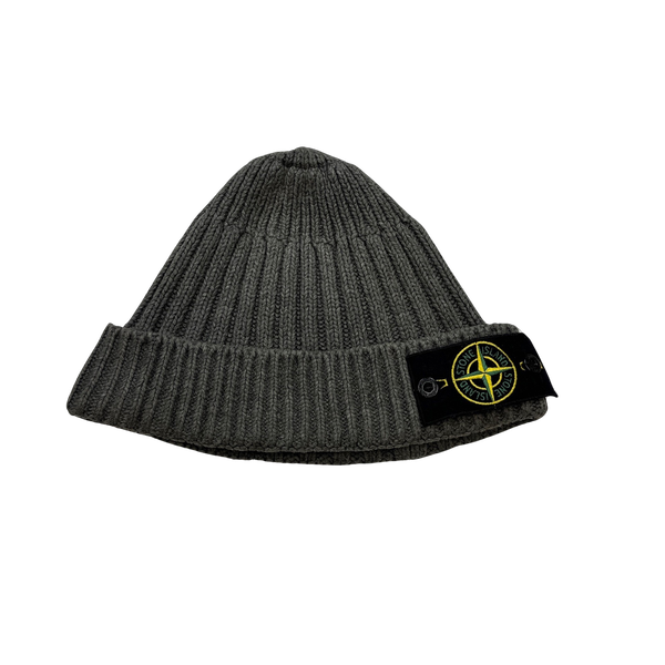 Stone Island 2011 Brown Ribbed Wool Beanie