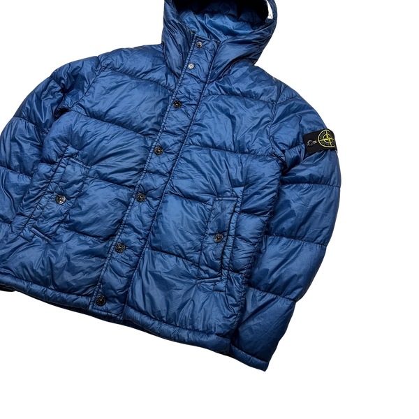 Stone Island 2013 Blue Garment Dyed Puffer Jacket - Medium