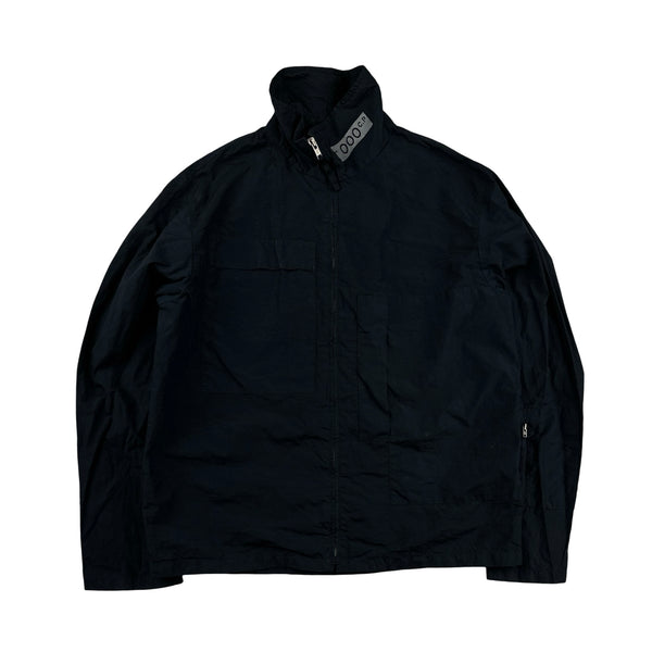 CP Company Rare Navy Nylon 000CP Spellout Bomber Jacket - Small