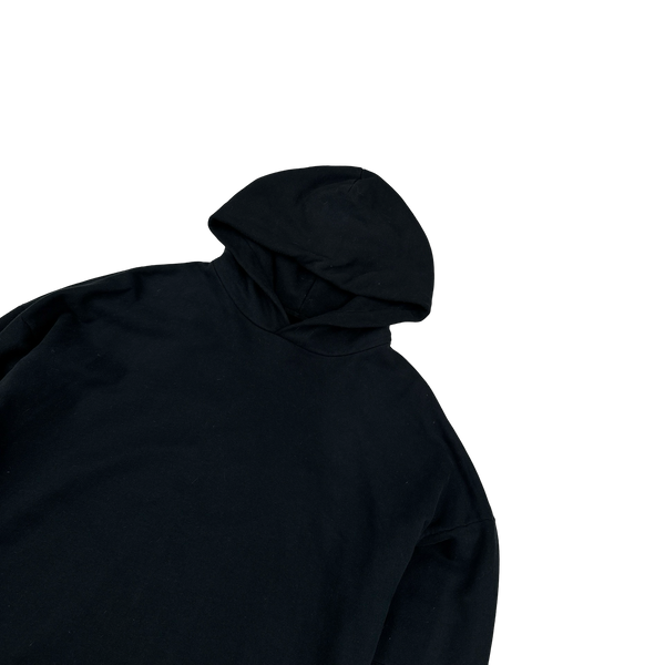 Ten C Black Cotton Hoodie - Large
