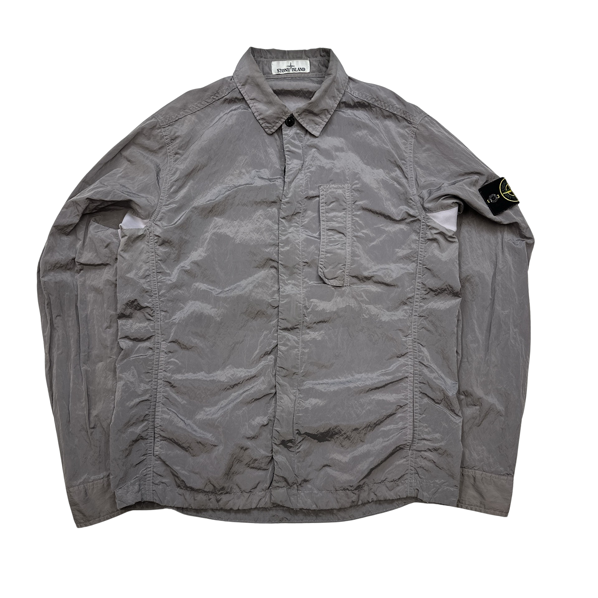 Stone island nylon 2024 metal overshirt grey