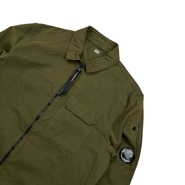 CP Company Khaki Cotton Overshirt - Small