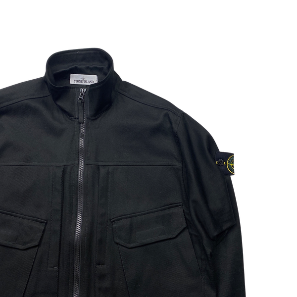 Stone Island 2021 Black Smock Overshirt Jacket - Medium